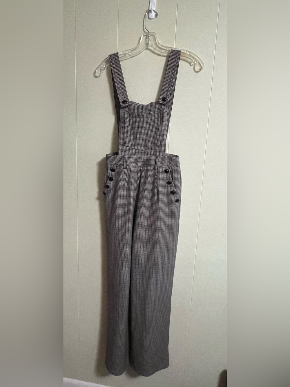 Cider XS Houndstooth wide leg jumpsuit